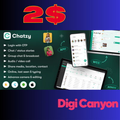 Chatzy - Whatsap Clone Chat & Call App | User App | Web App | Admin App | for 2$ only