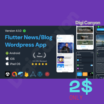 NewsPro v4.1.0 - Blog/News/Article App For Wordpress at low Price