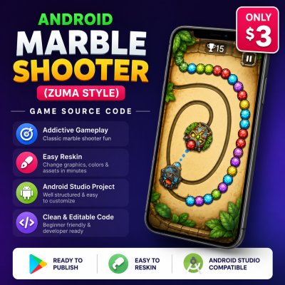 Android Marble Shooter Game Source Code (Zuma Style) – Ready to Publish